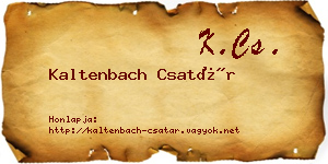Kaltenbach Csatár névjegykártya